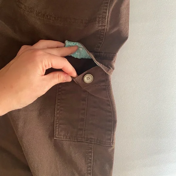 Lee comfort waistband stretch brown capris cargo pants - Picture 6 of 11
